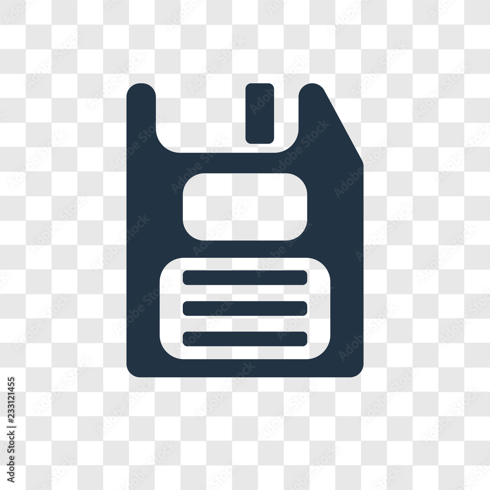 Poster floppy disk vector icon isolated on transparent background, floppy disk transparency logo design