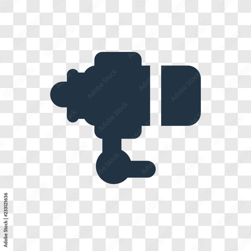 Poster objective vector icon isolated on transparent background, objective transparency logo design