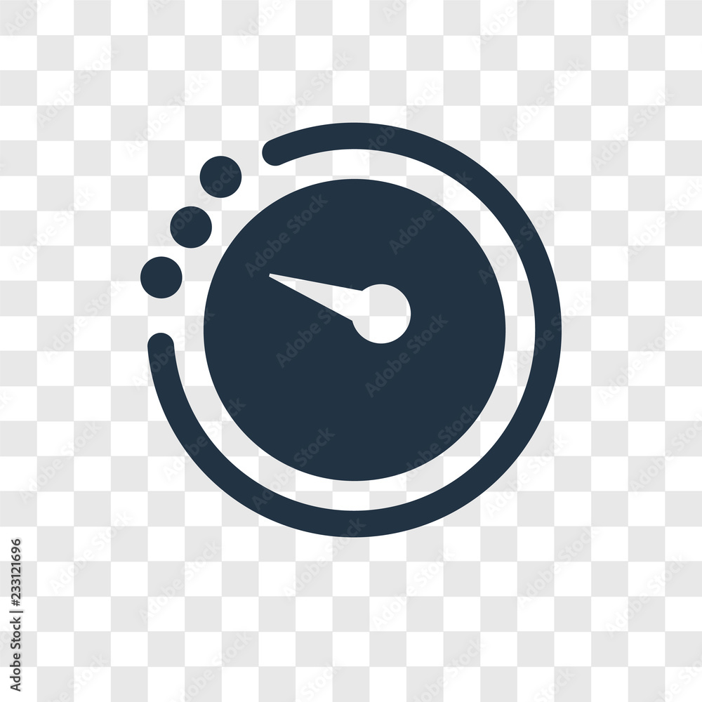 Poster camera timer vector icon isolated on transparent background, camera timer transparency logo design