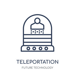 Teleportation icon. Teleportation linear symbol design from Future technology collection. Simple element vector illustration. Can be used in web and mobile.