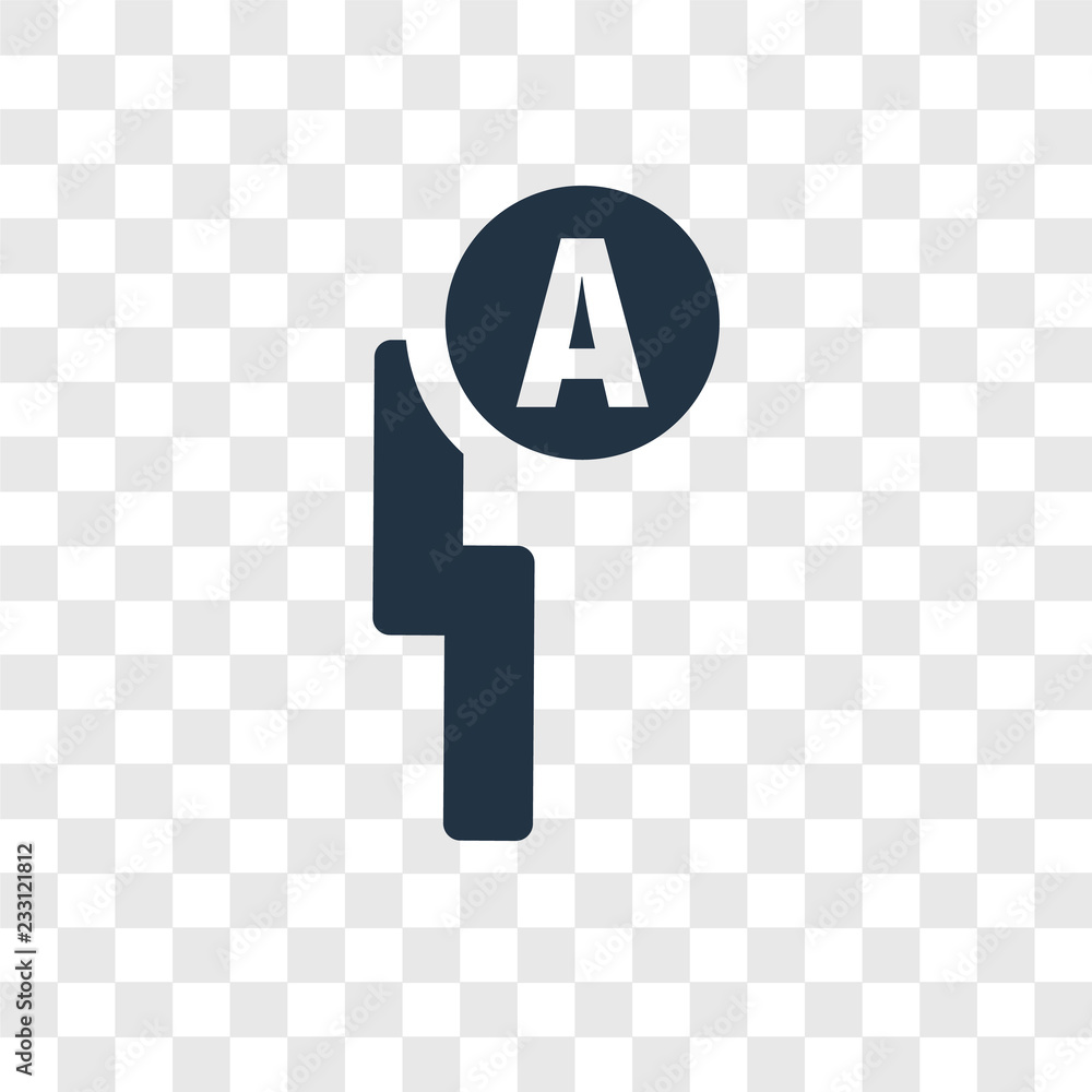 Poster Auto Flash vector icon isolated on transparent background, Auto Flash transparency logo design