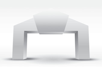 gate exhibition with modern concept geometric and elegant