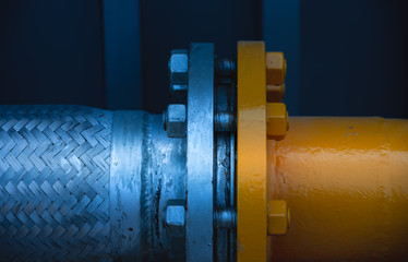 Outdoor natural gas connecting pipe flange