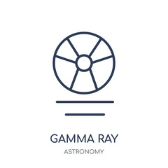 Gamma ray icon. Gamma ray linear symbol design from Astronomy collection. Simple element vector illustration. Can be used in web and mobile.