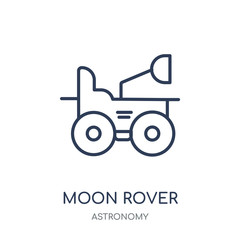 Moon rover icon. Moon rover linear symbol design from Astronomy collection. Simple element vector illustration. Can be used in web and mobile.