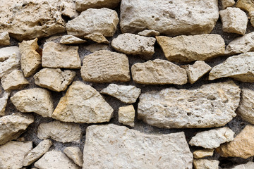 the background image, the texture of the stone masonry of smooth and rough, straight and arch