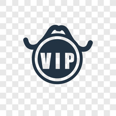Vip vector icon isolated on transparent background, Vip transparency logo design