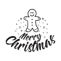 Merry Christmas typography.