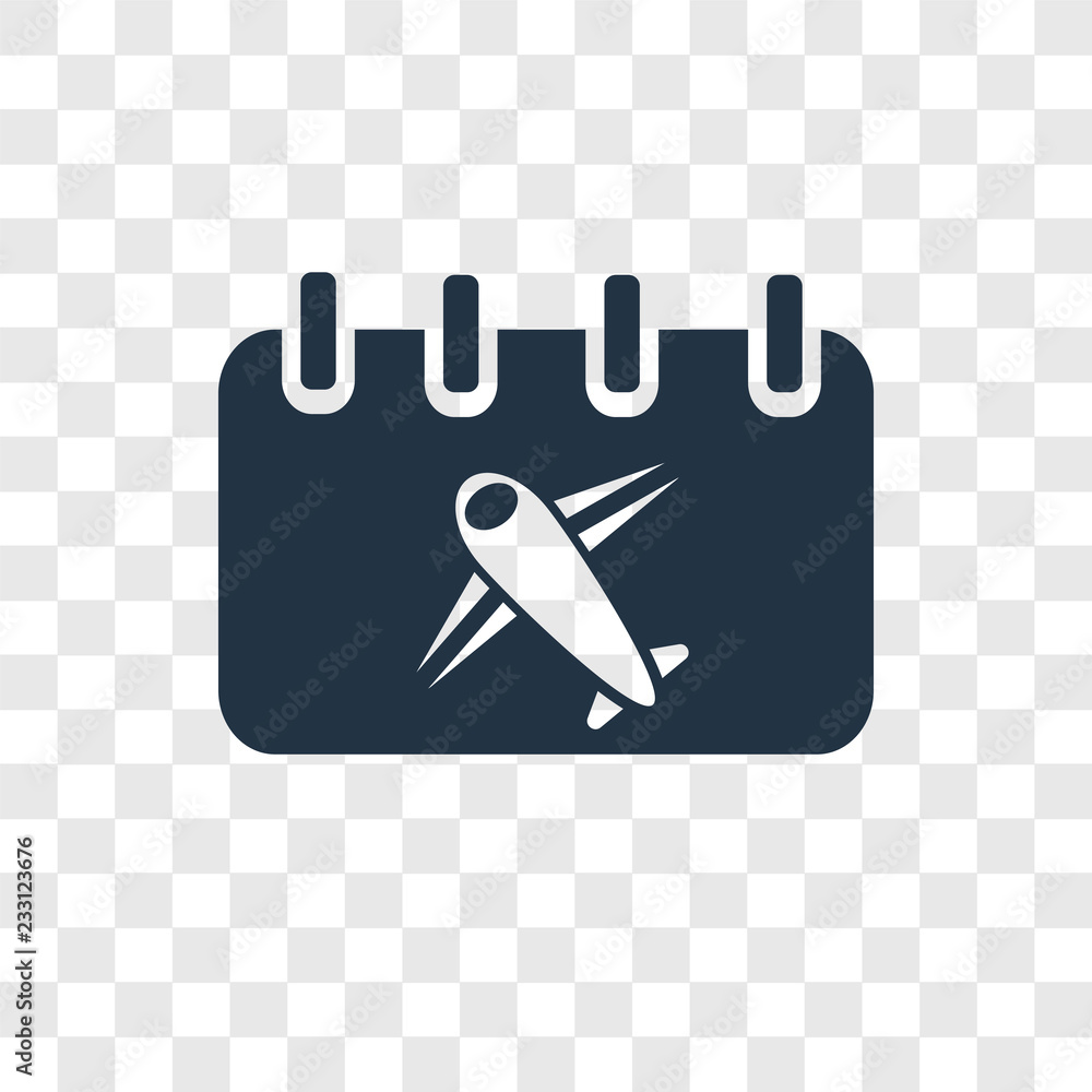 Poster date vector icon isolated on transparent background, date transparency logo design