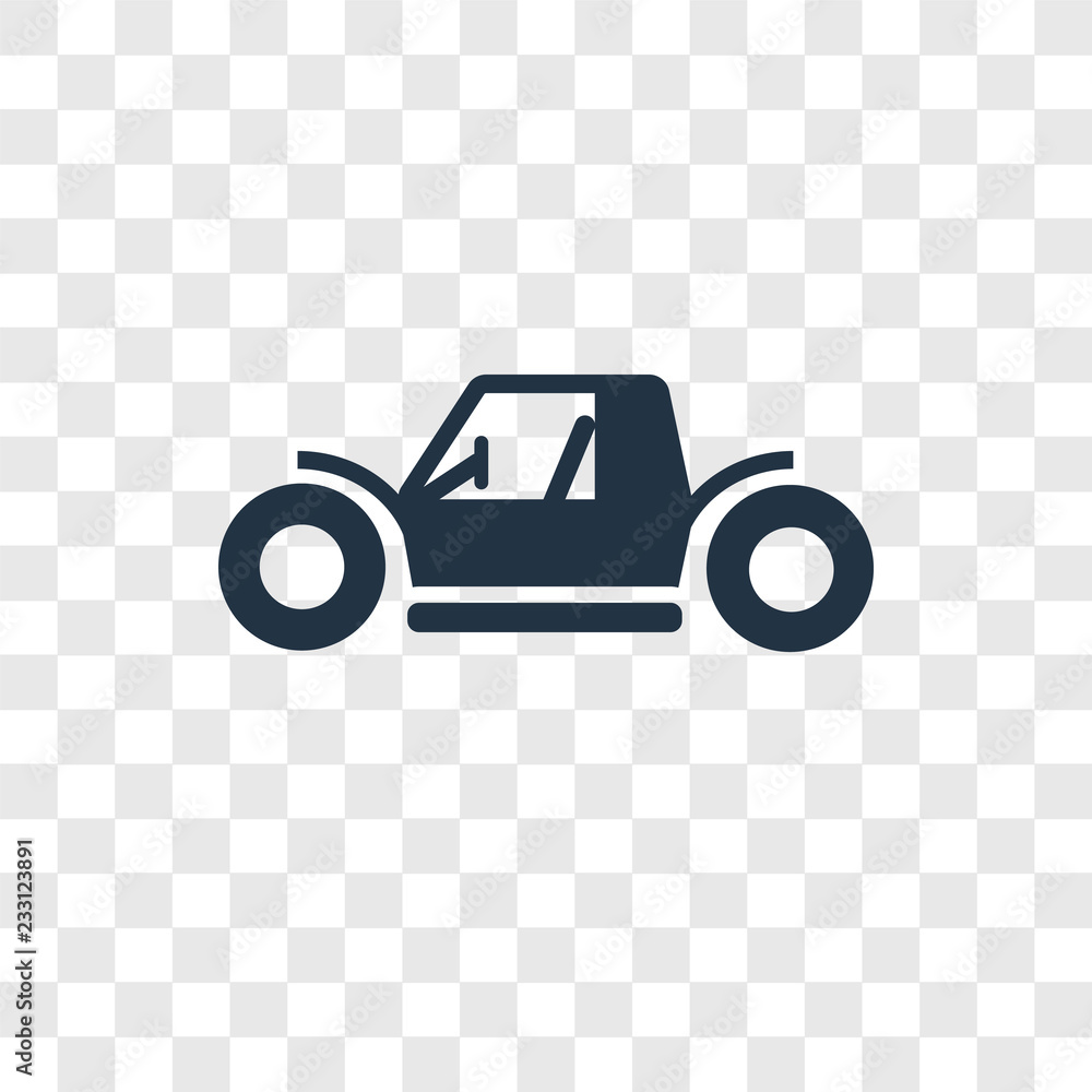 Poster buggy vector icon isolated on transparent background, buggy transparency logo design