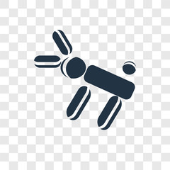 Balloon dog vector icon isolated on transparent background, Balloon dog transparency logo design