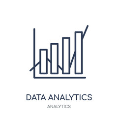 Data analytics icon. Data analytics linear symbol design from Analytics collection.