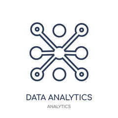 Data analytics circular icon. Data analytics circular linear symbol design from Analytics collection.
