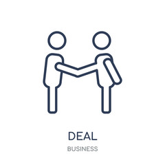 Fototapeta premium Deal icon. Deal linear symbol design from Business collection.