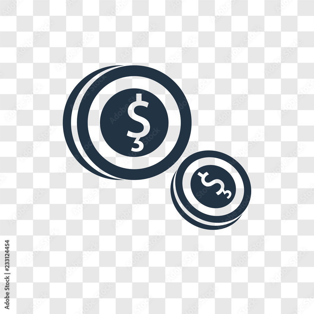 Poster chip vector icon isolated on transparent background, chip transparency logo design