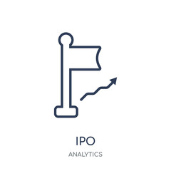 Ipo icon. Ipo linear symbol design from Analytics collection.