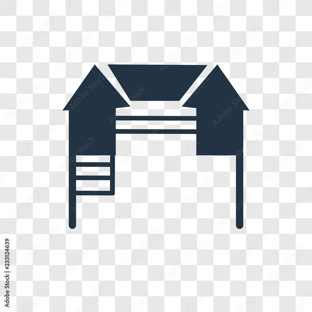 Poster playground vector icon isolated on transparent background, playground transparency logo design