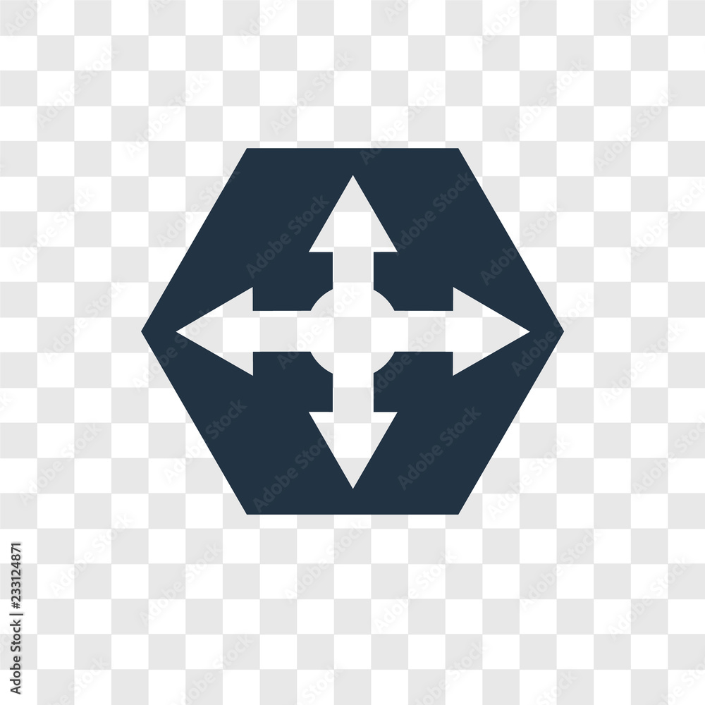 Poster move vector icon isolated on transparent background, move transparency logo design