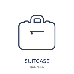 Suitcase icon. Suitcase linear symbol design from Business collection.