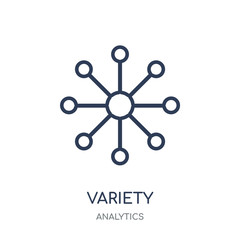 Variety icon. Variety linear symbol design from Analytics collection.