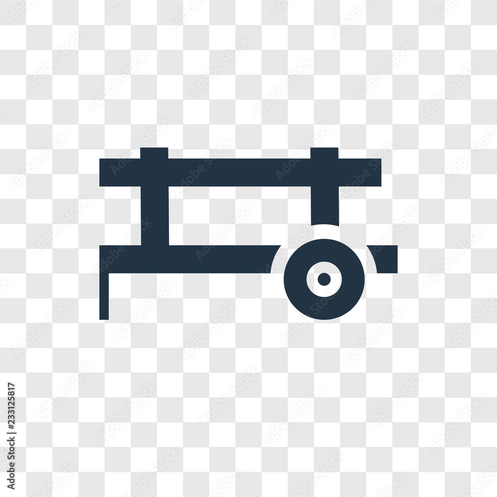 Poster cart vector icon isolated on transparent background, cart transparency logo design