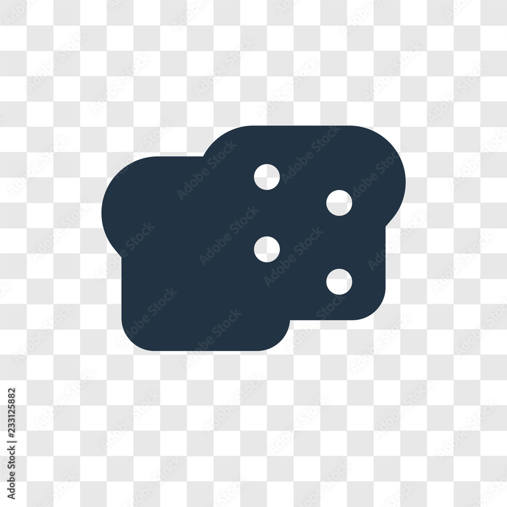 Poster bread vector icon isolated on transparent background, bread transparency logo design