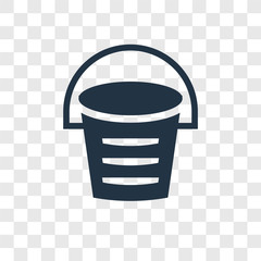 Bucket vector icon isolated on transparent background, Bucket transparency logo design