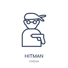hitman icon. hitman linear symbol design from Cinema collection.