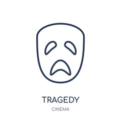 tragedy icon. tragedy linear symbol design from Cinema collection.