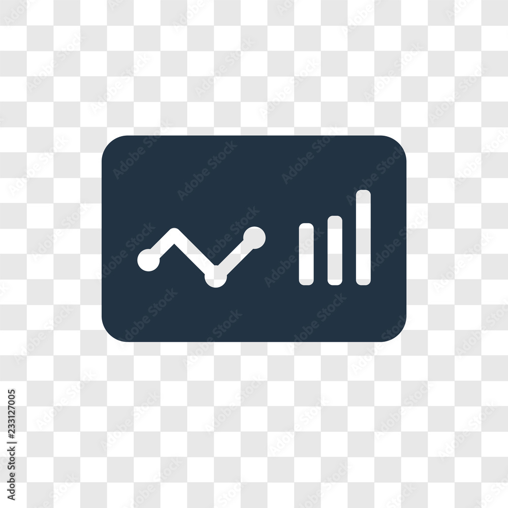 Poster analytics vector icon isolated on transparent background, analytics transparency logo design