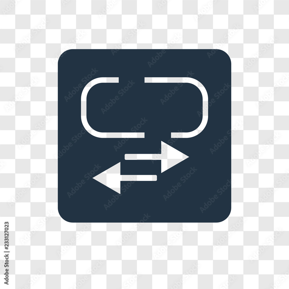 Poster link vector icon isolated on transparent background, link transparency logo design