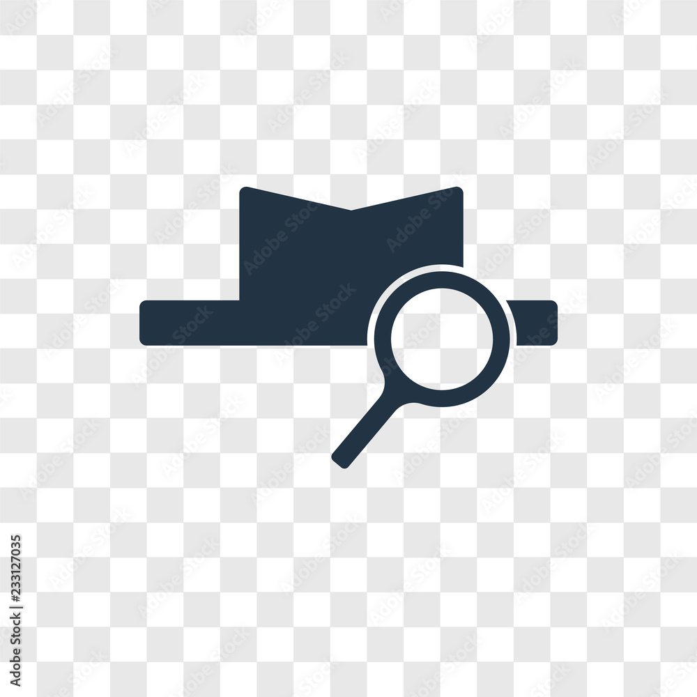 Poster spy vector icon isolated on transparent background, spy transparency logo design