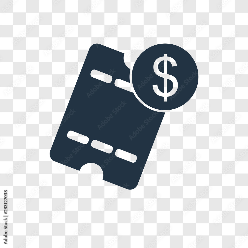 Poster invoice vector icon isolated on transparent background, invoice transparency logo design