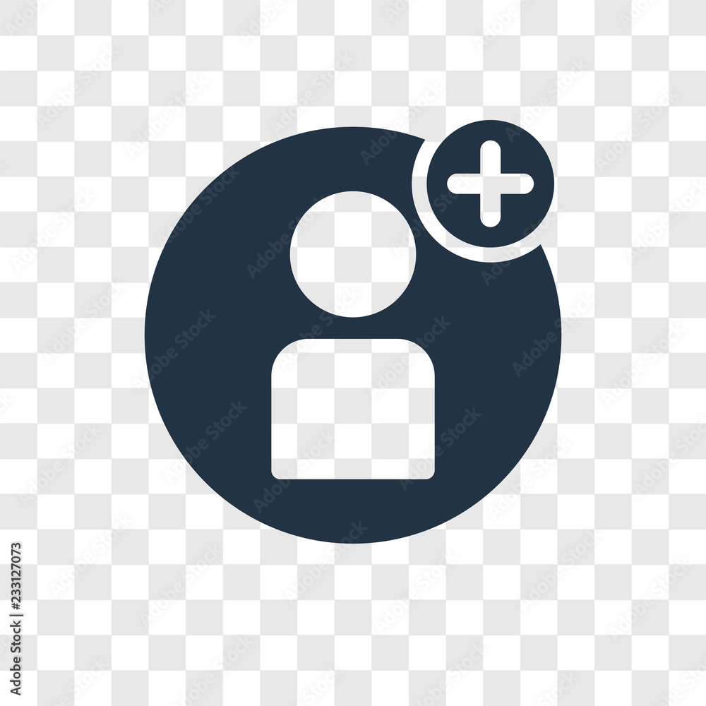 Poster user vector icon isolated on transparent background, user transparency logo design
