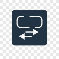 Link vector icon isolated on transparent background, Link transparency logo design