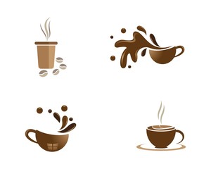 Coffee cup logo template