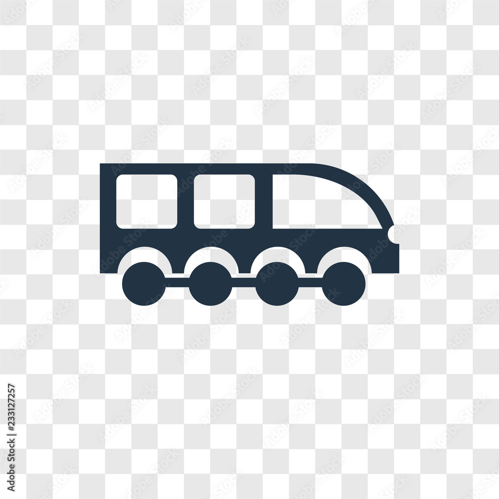 Poster train vector icon isolated on transparent background, train transparency logo design