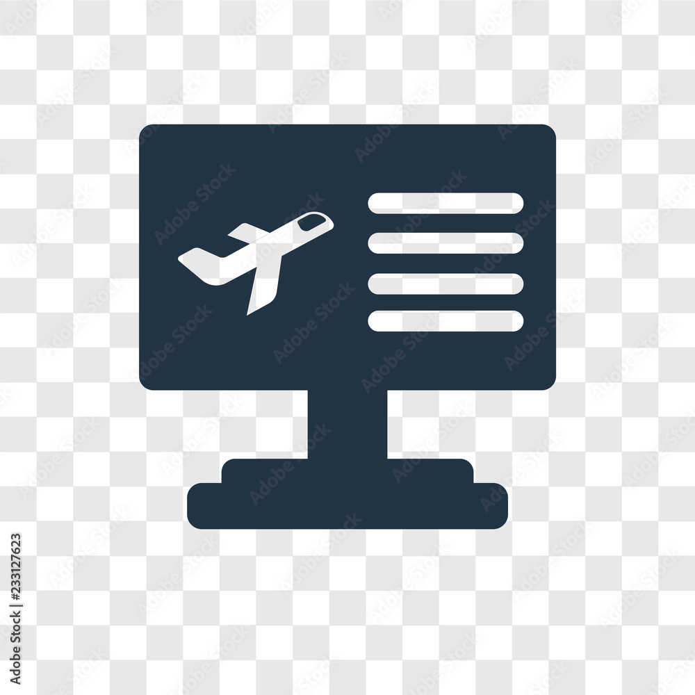 Poster computer vector icon isolated on transparent background, computer transparency logo design