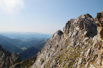 Fototapeta na wymiar The top of Karwendel, Mittenwald, Germany 