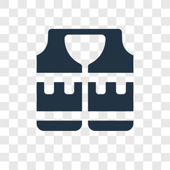 Lifejacket vector icon isolated on transparent background, Lifejacket transparency logo design