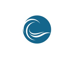 Water wave logo illustration