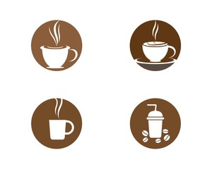 Coffee cup logo illustration