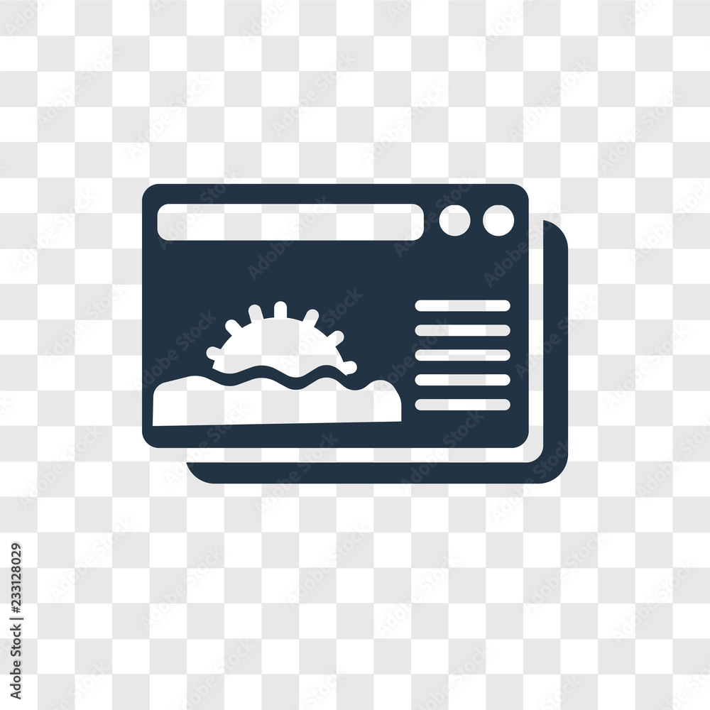 Poster sunset vector icon isolated on transparent background, sunset transparency logo design