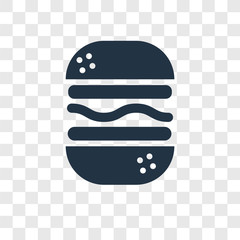 Burger vector icon isolated on transparent background, Burger transparency logo design
