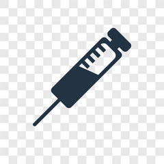 Syringe vector icon isolated on transparent background, Syringe transparency logo design