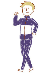 ウォーキング　手描き風
