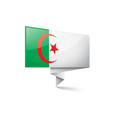 Algeria flag, vector illustration on a white background