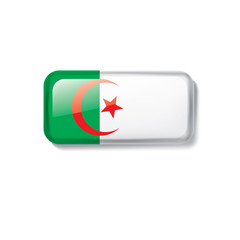 Fototapeta premium Algeria flag, vector illustration on a white background