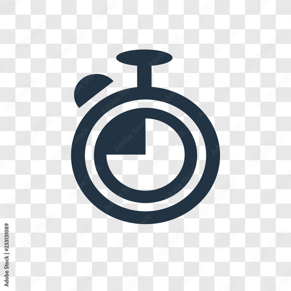 Poster timer vector icon isolated on transparent background, timer transparency logo design