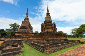 UNESCO World Heritage site Wat Sa Si in Sukhothai.